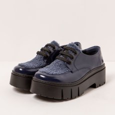 Polobotky s platformou#1765 NAPPA SHINNY NAVY / LEEDS