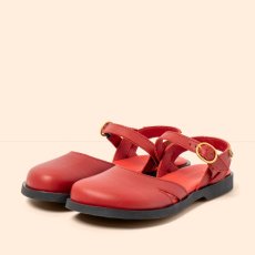 Sandály s uzavřenou špičkou ARENISCA#N5874 SOFT NAPPA ROSSO/ ARENISCA