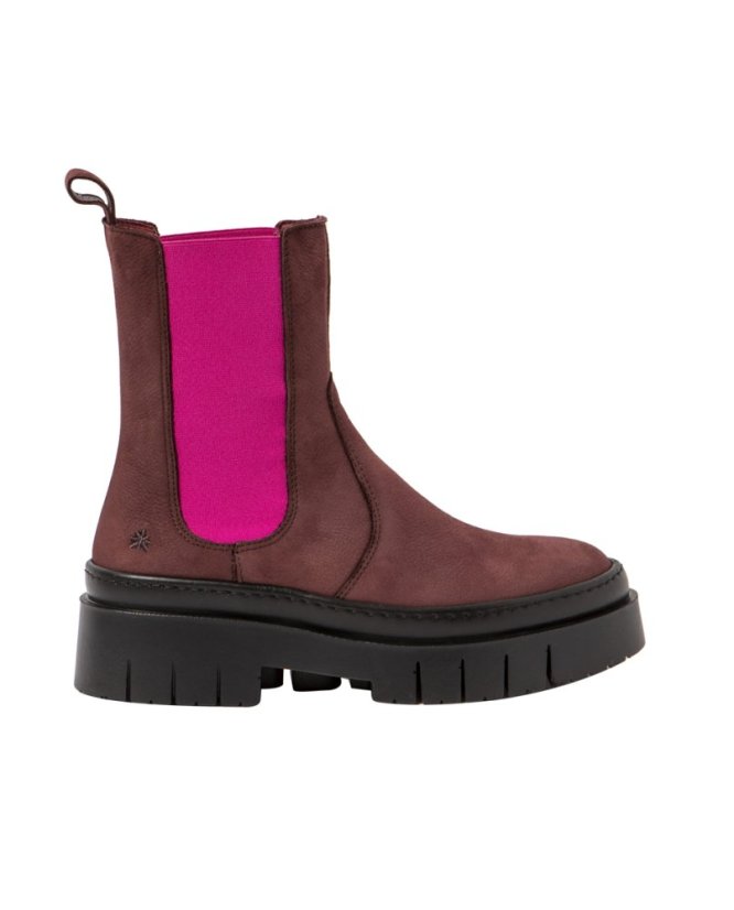 Chelsea boty#1954 NOBUCK BURDEOS-FUCSIA/AMBERES