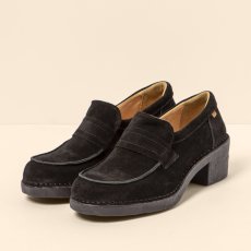 Mokasíny na podpatku#N5667 SILK SUEDE BLACK-BLACK / TICINO Mokasíny na podpatku#N5667 SILK SUEDE BLACK-BLACK / TICINO