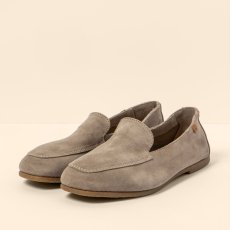 Dámské mokasíny#N5509 SILK SUEDE TAUPE / CROCHÉ
