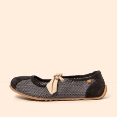 Barefoot baleríny ONDINA#N5936C MULTI MATERIAL BLACK/ ONDINA