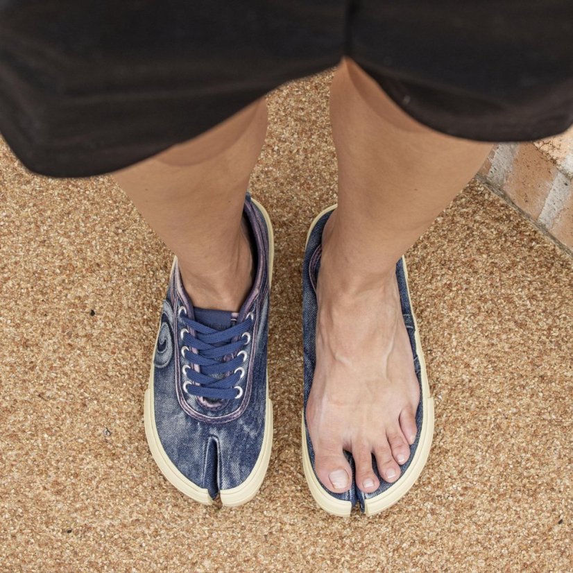 Barefoot plátěné tenisky TEKO#N5954 WASHED COTTON DENIM/TEKO