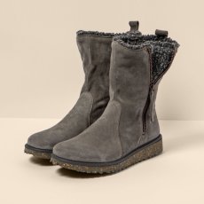 Polokozačky s kožíškem#N5633 SILK SUEDE GRAFITO / FELSEN