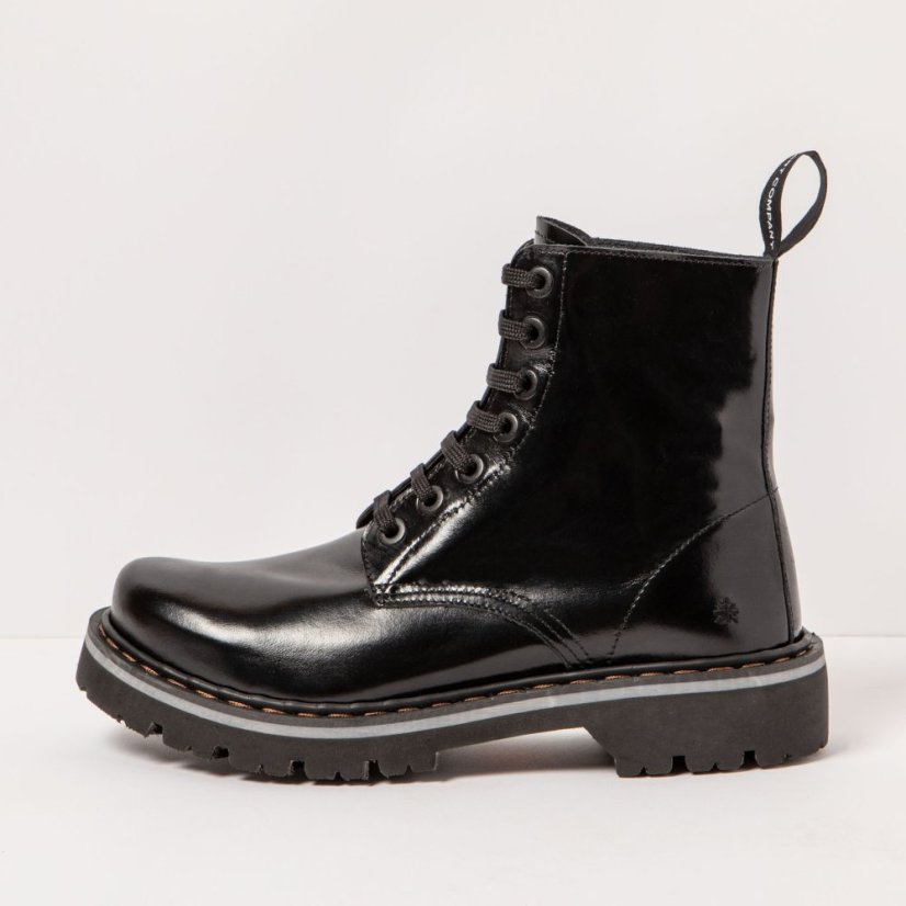 Kožené boty Glády#1166 NAPPA SHINNY BLACK / MARINA