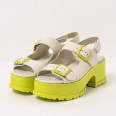 Sandály na platformě#1821 NAPPA CREAM-PISTACHO/ MANCHESTER