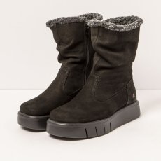Zateplené kozačky#1347 NOBUCK BLACK/ MALAGA