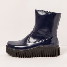 Kotníková obuv na platformě#1531 NAPPA SHINNY NAVY/BRIGHTON