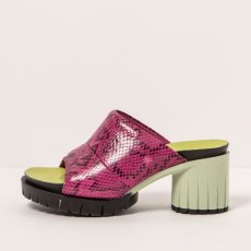 Pantofle na podpatku#1920 SNAKE FUXIA/ MALIBU
