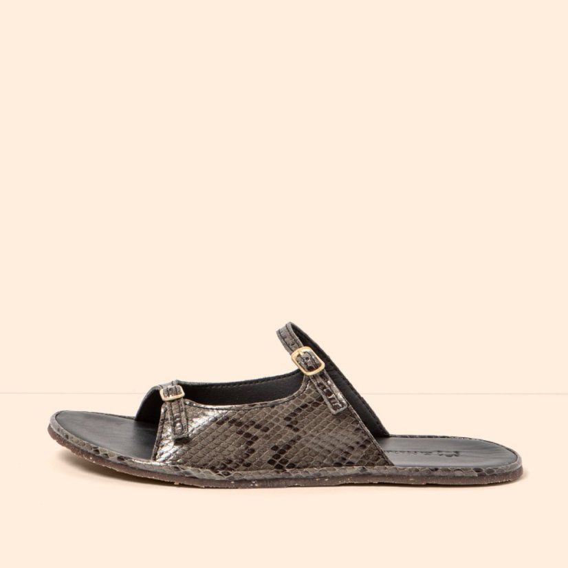Dámské barefoot pantofle BARE#N5684 SNAKE GREY/ BARE SANDALS