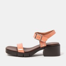 Dámské sandály na podpatku VARSOVIA#2060 NAPPA SHINNY FLAMINGO / VARSOVIA