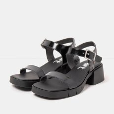 Dámské sandály na podpatku VARSOVIA#2060 NAPPA SHINNY BLACK / VARSOVIA Dámské sandály na podpatku VARSOVIA#2060 NAPPA SHINNY BLACK / VARSOVIA