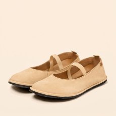Barefoot baleríny BARE#N5670 NOBUCK LAVADO CREAM/ BARE
