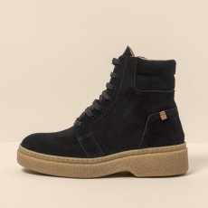 Semišové kotníkové boty#N5900S SILK SUEDE BLACK / ARPEA Semišové kotníkové boty#N5900S SILK SUEDE BLACK / ARPEA