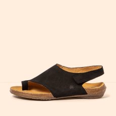 Dámské kožené pantofle WAKATAUA#N5559 NOBUCK BLACK / WAKATAUA