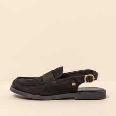 Pantofle za patu#N5872 NOBUCK LAVADO BLACK/ ARENISCA