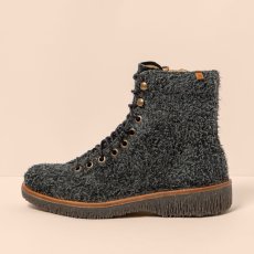 Designové šněrovací kotníkové boty#N5572P WULF BLACK/VOLCANO
