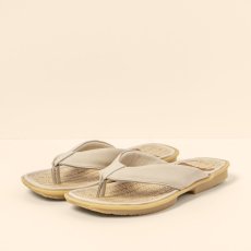 Pantofle mezi prsty#N5931S WAX NAPPA CREAM / MAKISU