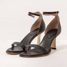 Luxusní sandály s podpatkem#S3193 NAPPA BLACK/ ALBANA