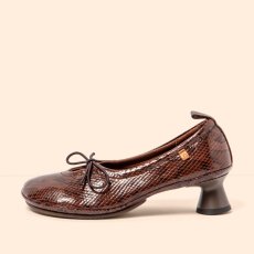 Dámské lodičky ESSENCE#N695 SNAKE CHOCOLATE/ ALMA