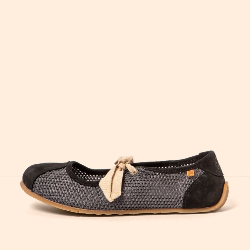 Barefoot baleríny ONDINA#N5936C MULTI MATERIAL BLACK/ ONDINA