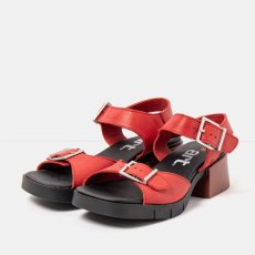 Dámské sandály na podpatku VARSOVIA#2061 ROMA RED / VARSOVIA