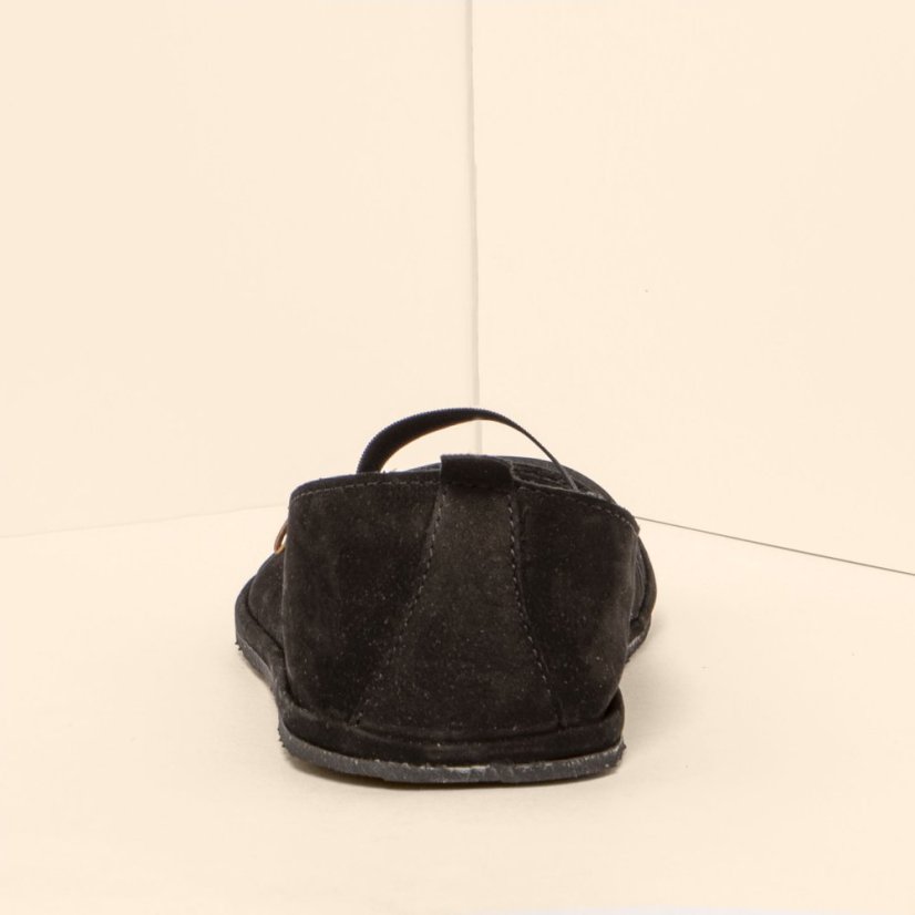 Barefoot baleríny BARE#N5670 NOBUCK LAVADO BLACK/ BARE
