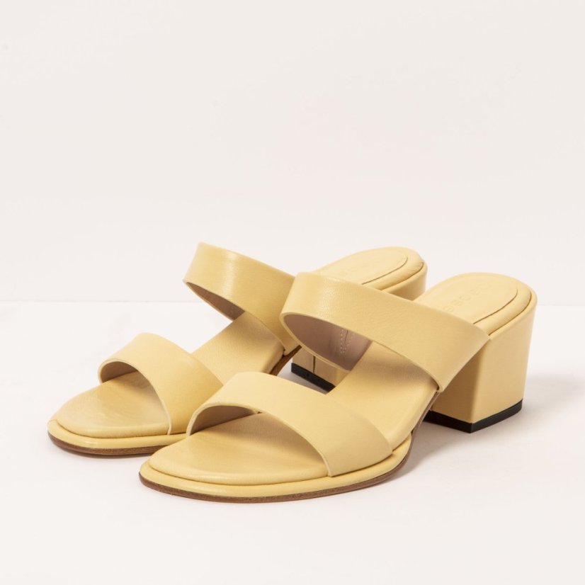 Luxusní pantofle s podpatkem#S3174 NAPPA SUN LIGHT/ FABER