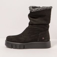 Zateplené kozačky#1347 NOBUCK BLACK/ MALAGA
