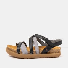 Dámské barevné sandály RHODES#1714 MULTI BLACK-DENIM /RHODES