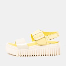 Dámské sandály na platformě BRIGHTON#1578 MULTI PALE YELLOW-CREAM/BRIGHTON