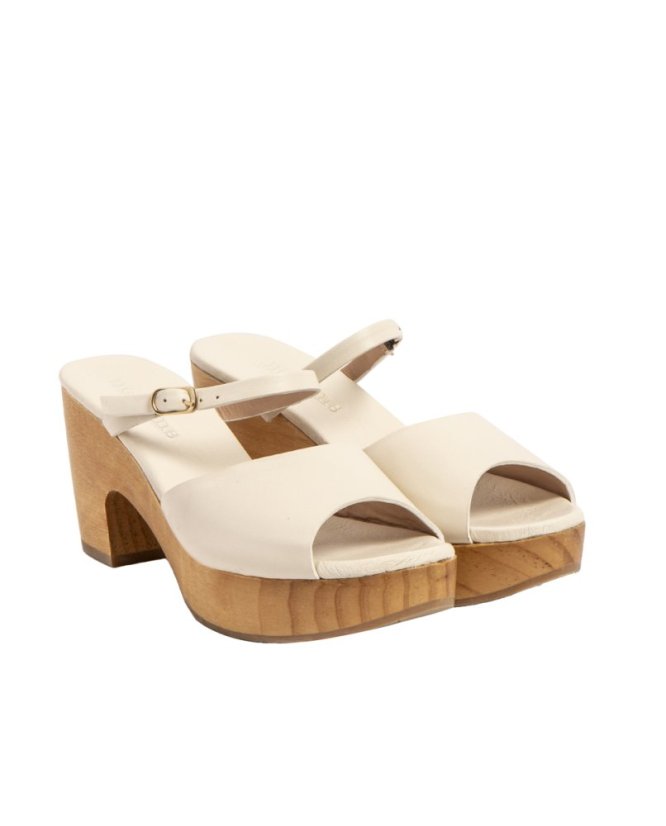 Designové dámské pantofle#S3273 NAPPA CREAM/ ST.LAURENT SANDAL