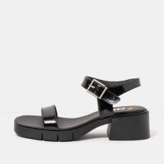 Dámské sandály na podpatku VARSOVIA#2060 NAPPA SHINNY BLACK / VARSOVIA Dámské sandály na podpatku VARSOVIA#2060 NAPPA SHINNY BLACK / VARSOVIA
