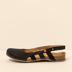 Elegantní dámské sandály#N5817 NOBUCK LAVADO BLACK /PANGLAO