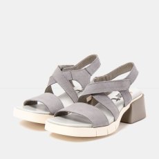 Dámské sandály na podpatku VARSOVIA#2062 NOBUCK DENIM / VARSOVIA