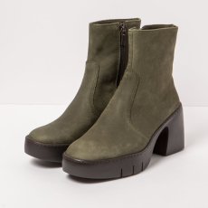 Kotníčkové boty s podpadkem#1656 NOBUCK KAKI/SOFIA