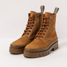 Kotníkové boty na tkaničky#1953S SILK SUEDE TOFFEE/AMBERES