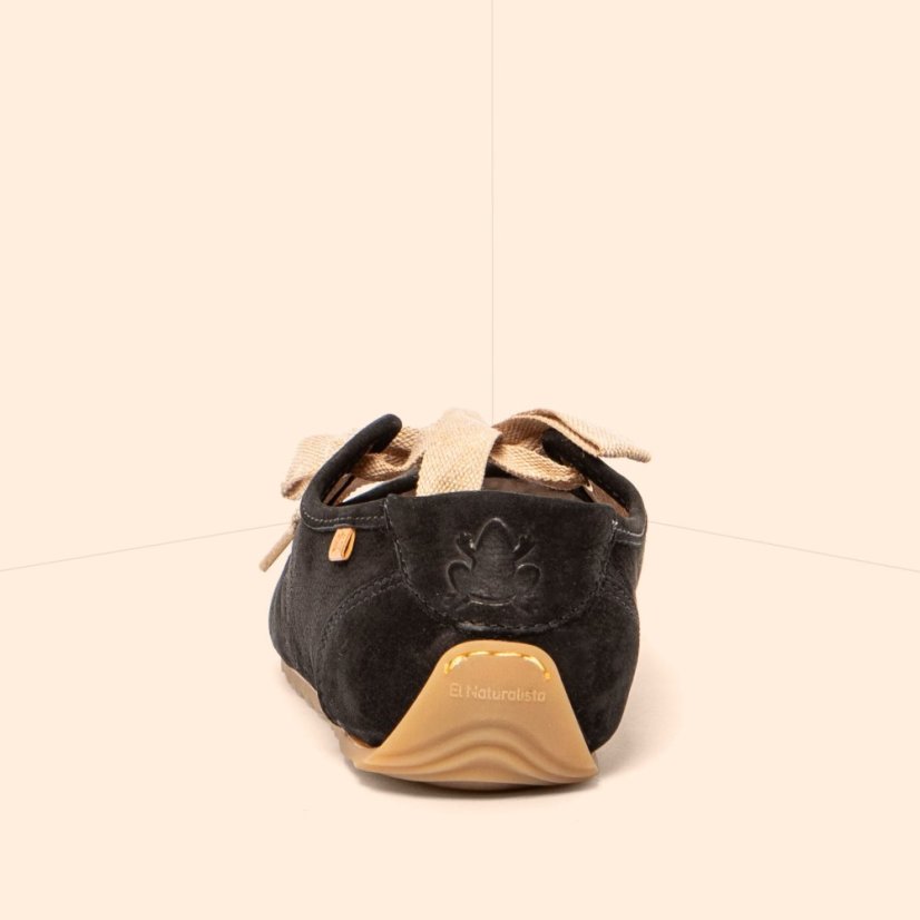 Barefoot baleríny ONDINA#N5936 NOBUCK BLACK/ONDINA