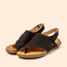 Dámské kožené pantofle WAKATAUA#N5559 NOBUCK BLACK / WAKATAUA