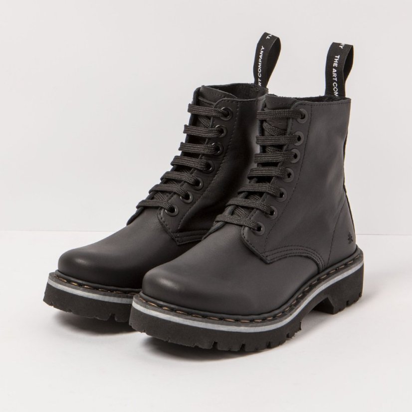 Kožené boty Glády#1166 NAPPA BLACK / MARINA