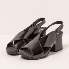 Sandály s podpatkem#1878 NAPPA SHINNY BLACK/ I WISH