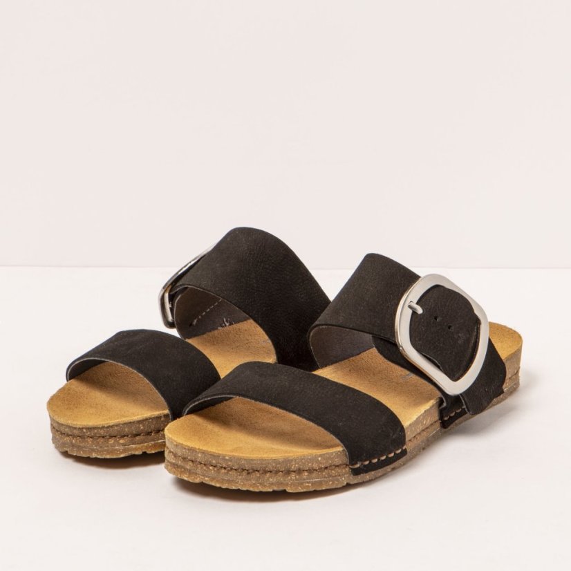 Dámské sandály#0175 NOBUCK BLACK/ CRETA