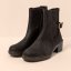 Polokozačky na podpatku#N5669 PLEASANT BLACK / TICINO