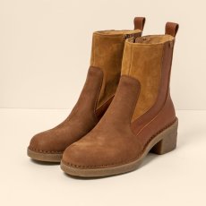 Polokozačky s podpatkem#N5668 MULTI LEATHER TOFFEE / TICINO