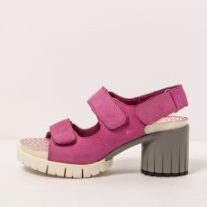 Sandály na podpatku#1923 NOBUCK PINK/ MALIBU