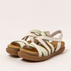 Dámské barevné sandály RHODES#1714 MULTI CREAM-LIMA /RHODES