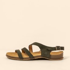 Dámské kožené sandály PANGLAO#N5811 NOBUCK LAVADO KAKI/PANGLAO
