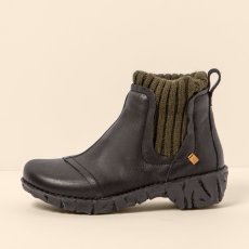Dámské kotníkové boty#NE23 NATURAL GRAIN BLACK-BOSQUE/ YGGDRASIL