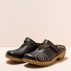 Dámské pantofle dřeváky#NG96 NATURAL GRAIN BLACK / YGGDRASIL