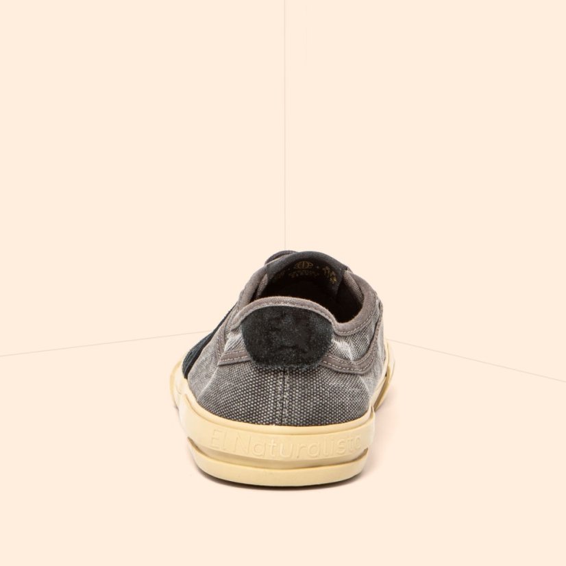 Barefoot plátěné tenisky TEKO#N5954 WASHED COTTON BLACK/TEKO